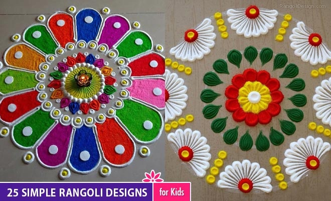 Simple Rangoli Designs for Kids