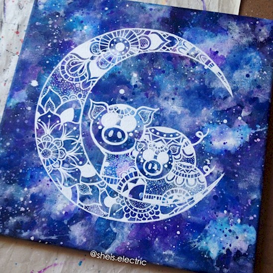 13 acrylic rangoli design by michelle pugle