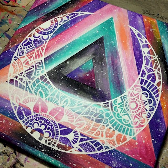 14 acrylic rangoli design by michelle pugle