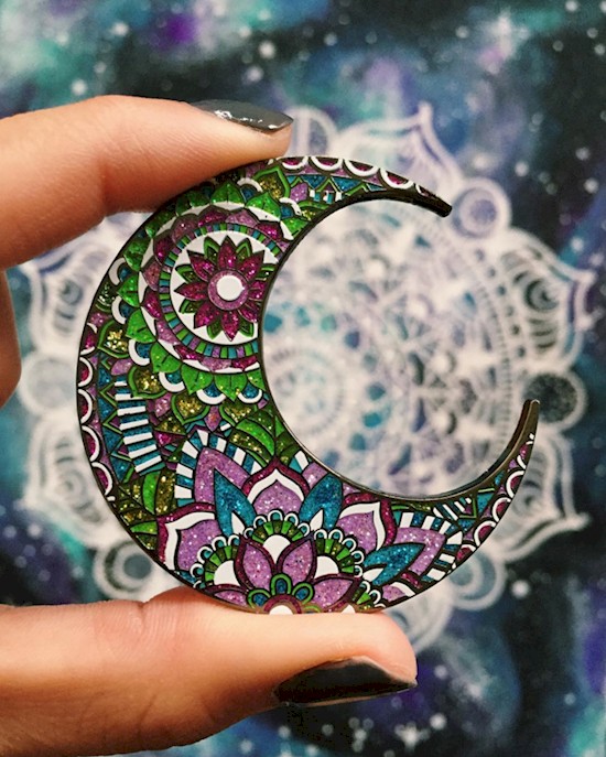 9 acrylic rangoli design by michelle pugle