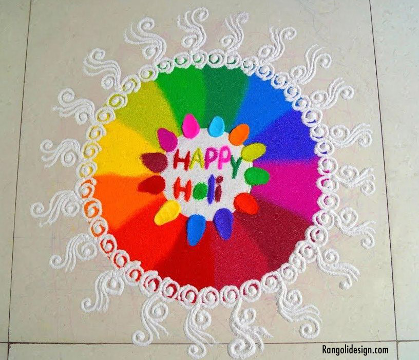 24 multicolour rangoli design holi