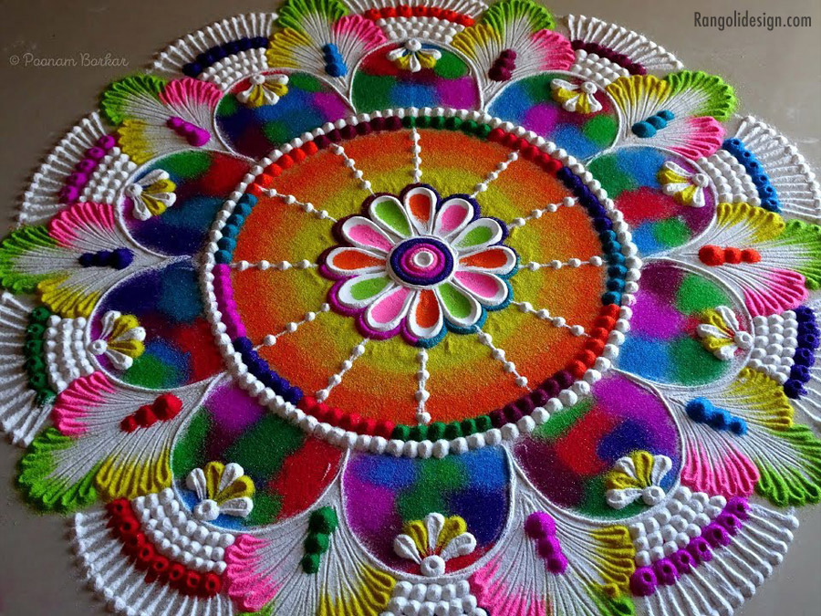 8 multicolor rangoli holi