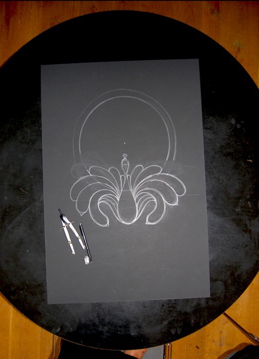 1 sand painting rangoli design by humna mustafa