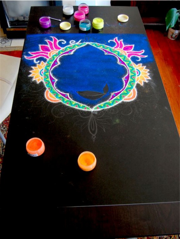 2 diwali rangoli design by humna mustafa