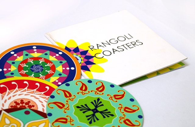5 coasters rangoli designs by sakshi taplu