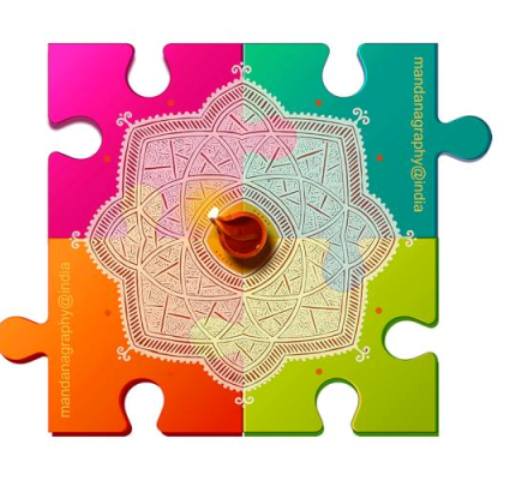 7 dotted rangoli designs by lakhi chand jain