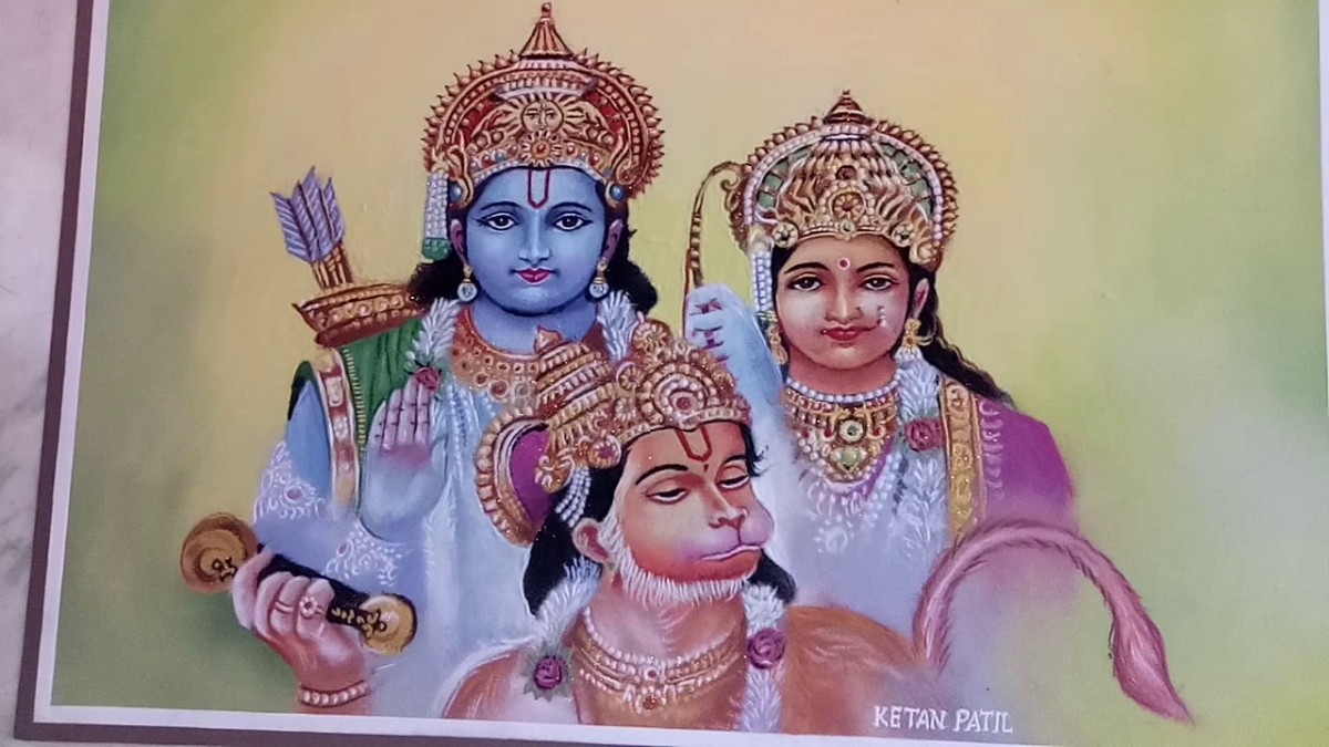 4 portrait rangoli art painting god ketan patil