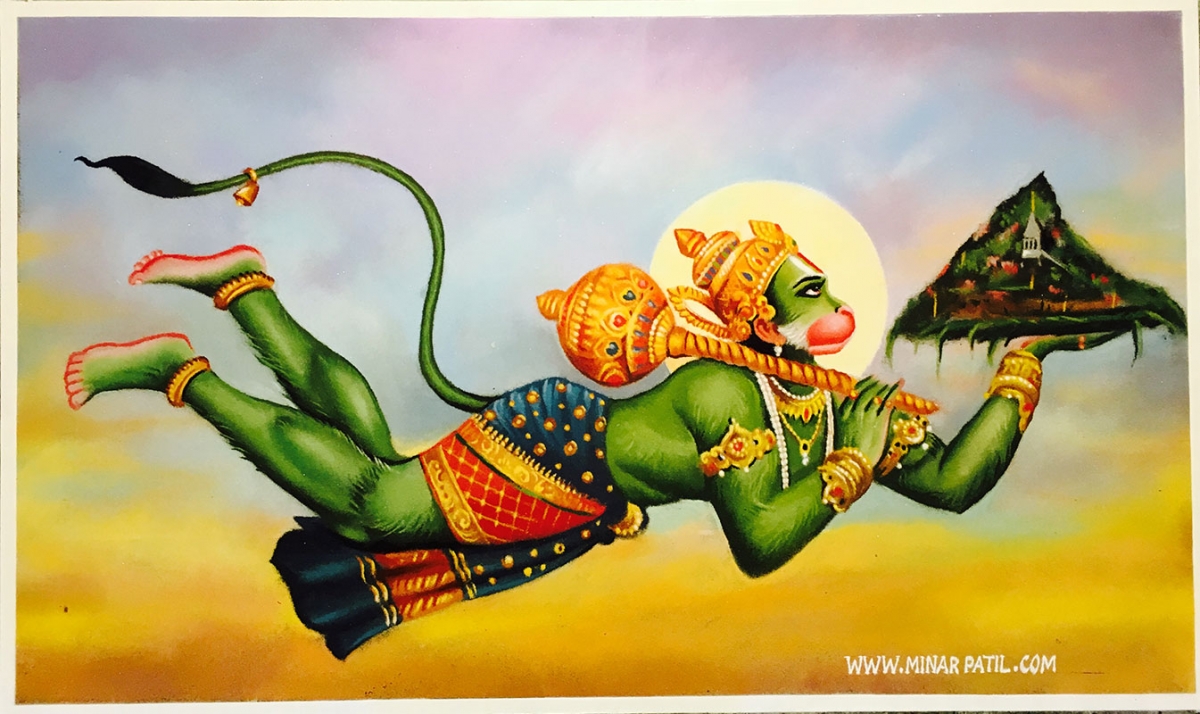 13 portrait rangoli art hanuman minar patil