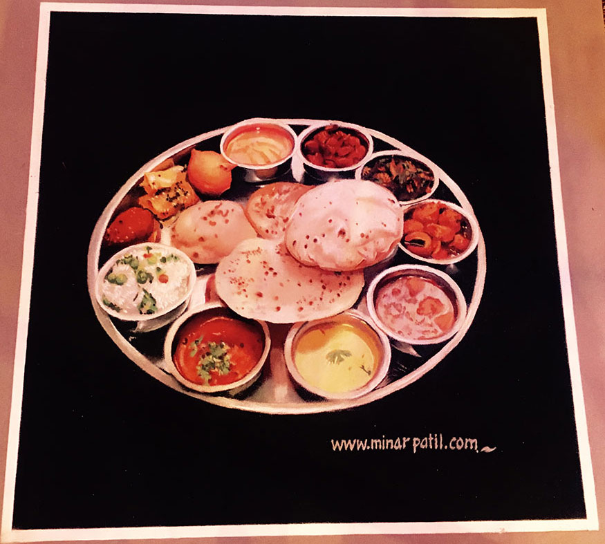 21 still life rangoli art rajasthani thali minar patil