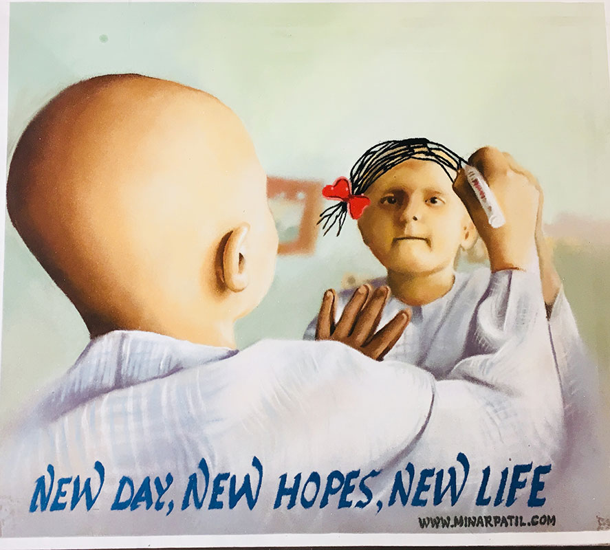 4 portrait rangoli art cancer minar patil