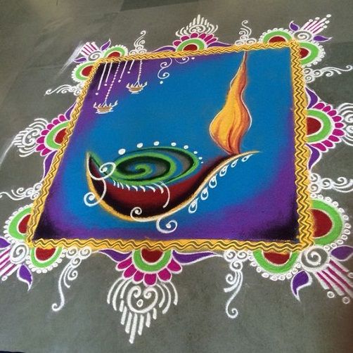 6 pongal rangoli design by shanthi sridharan