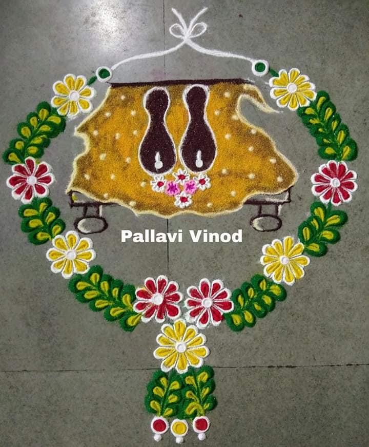 14 rangoli design garland pallavi vinod