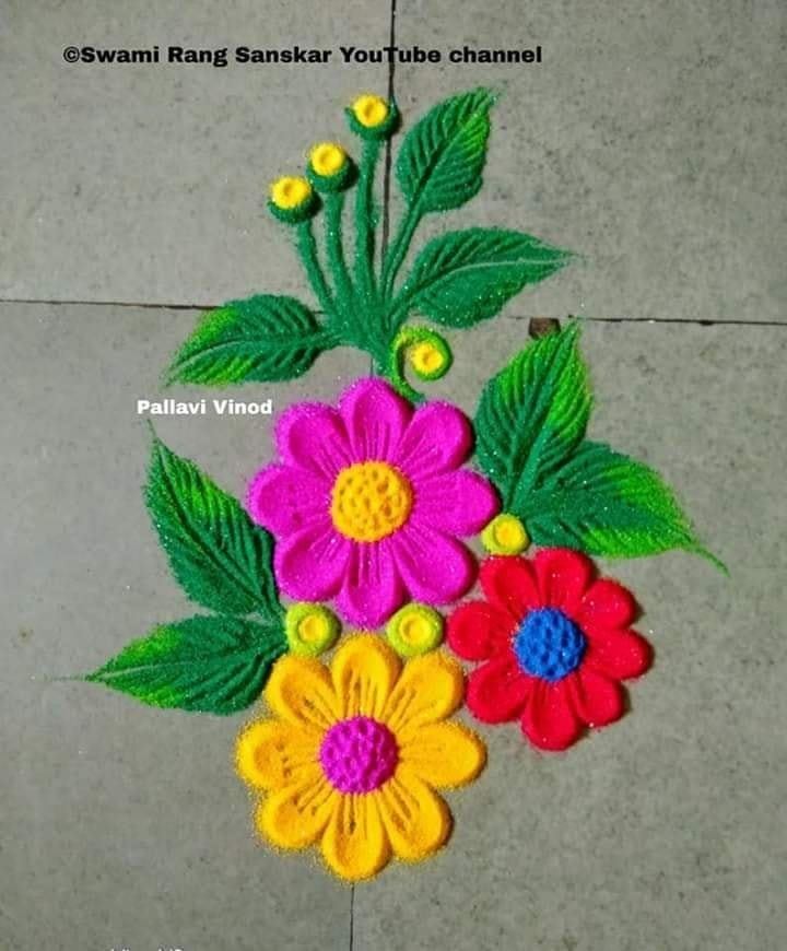6 rangoli design flowers pallavi vinod