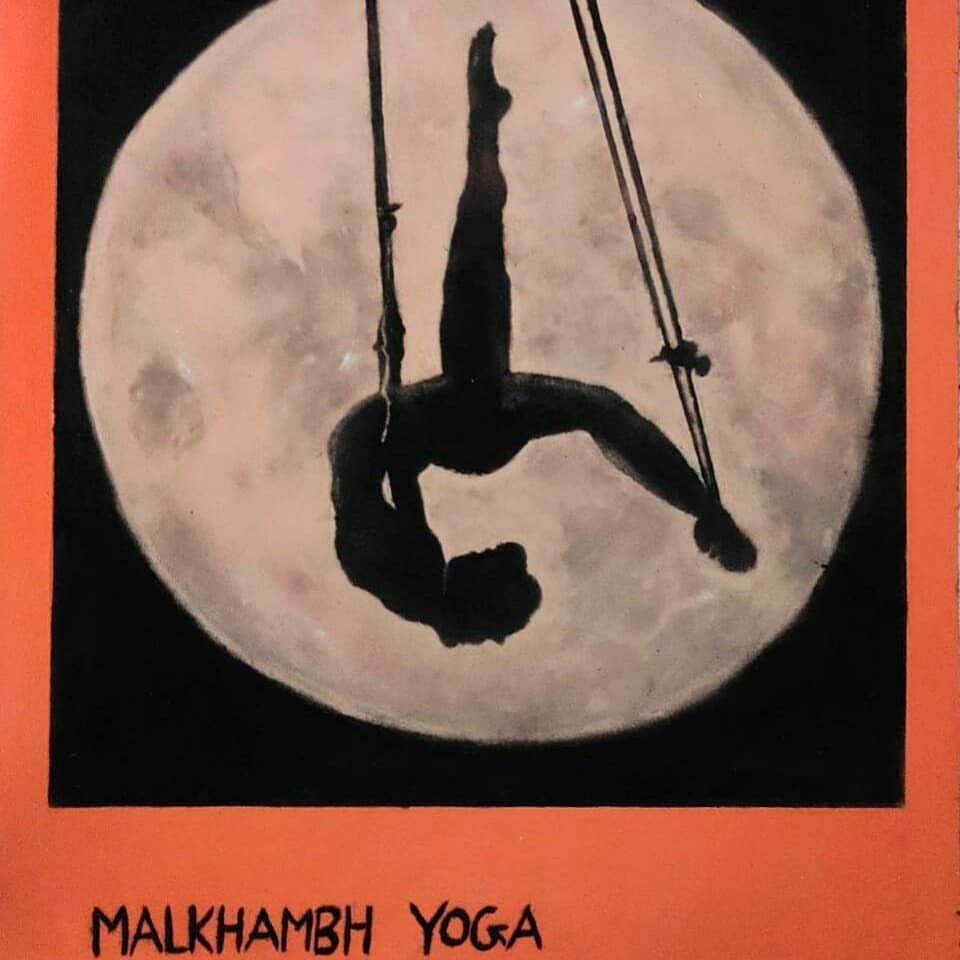 Rangoli design international yoga day malkhambh