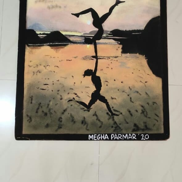 Stunning rangoli design international yoga day megha aprmar